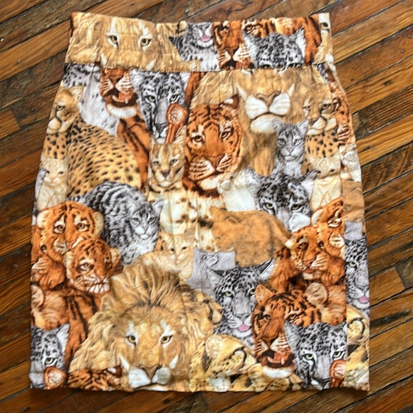 Cat Print Wrap Skirt by Platinum by Dorothy Schoelen - Picture 5 of 5
